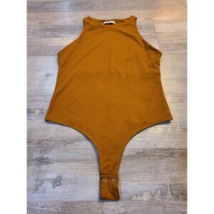 ReoRia large women's brown sleeveless tank top bodysuit